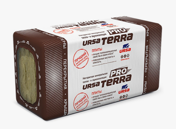Утеплитель Урса TERRA PRO 37PN (1250-610-100) 7,625м2 0,7625м3 15,кг/м3 10шт
