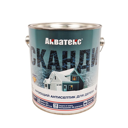Защитно-декоративное покрытие АКВАТЕКС Сканди 2,5 л, лакрица