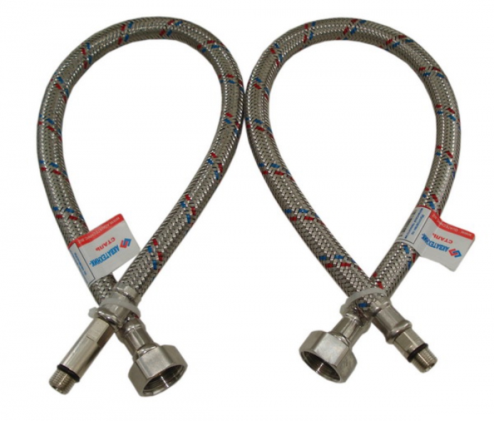 Подводка к смес. АКВАТЕХНИКА НЕРЖ 1,2 пара 2шт