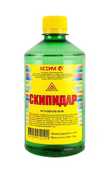 Растворитель 0,5л скипидар Ясхим