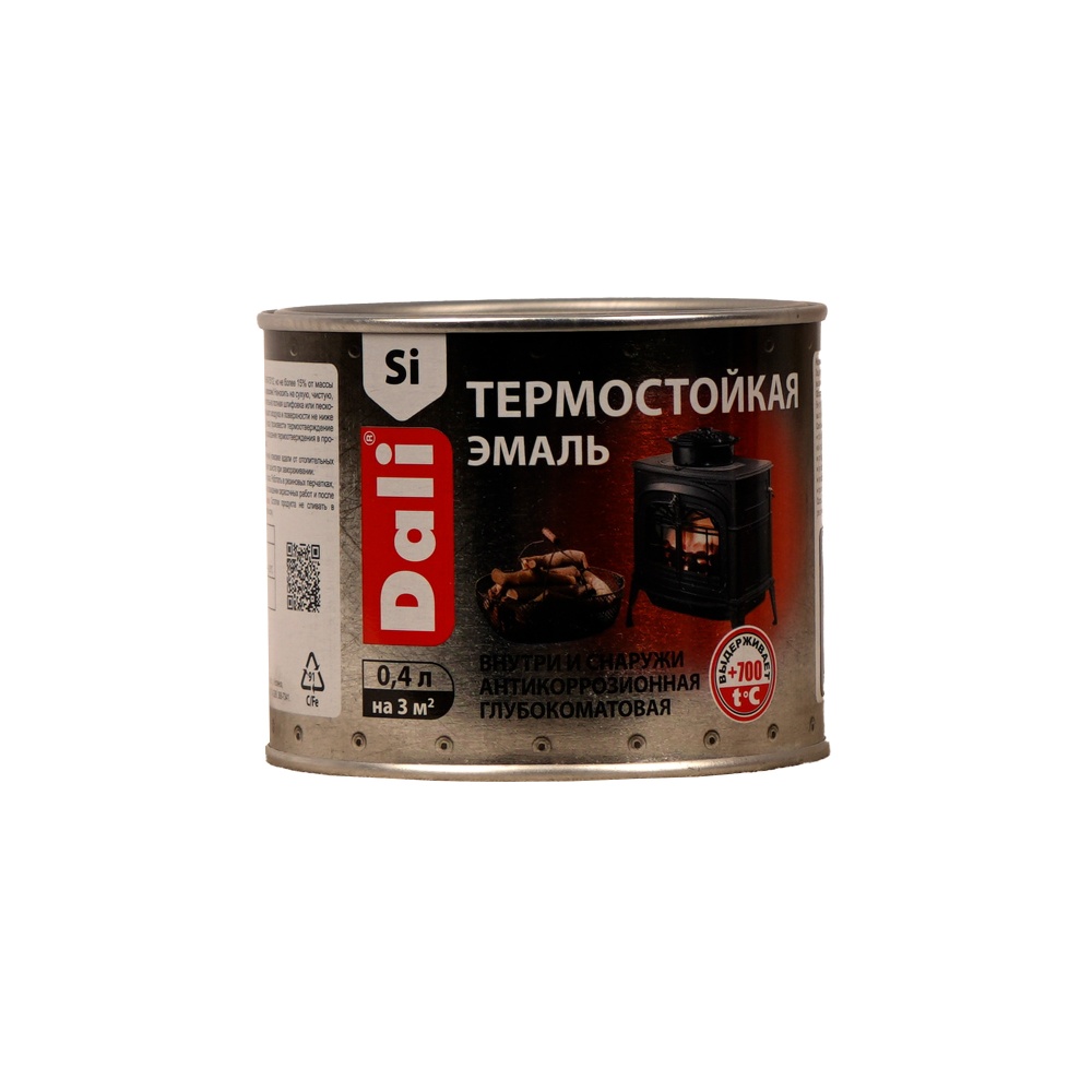 Эмаль 0,4л Рогнеда DALI термостойкая черная
