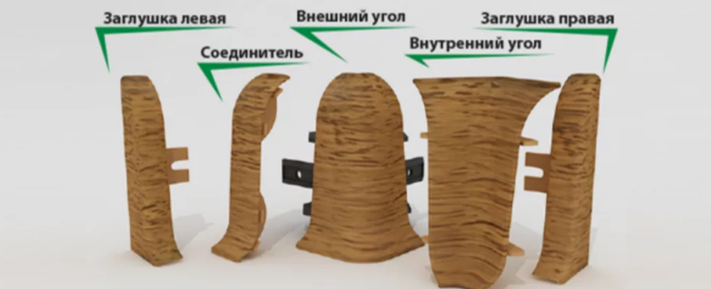 Комплектующие плинтуса ПВХ в ассорт!!