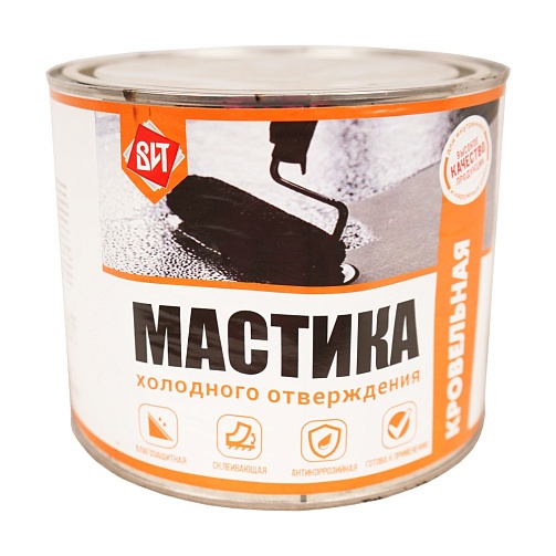 Мастика 1,8кг хол отвержения битум Царицынские краски