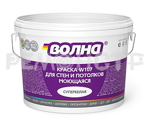 Краска ВД-АК моющаяся 13кг ВОЛНА