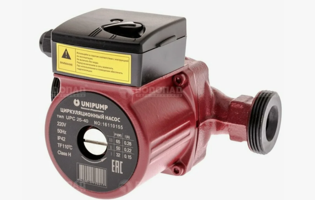 Насос циркуляционный UNIPUMP 25-40 180 с гайками