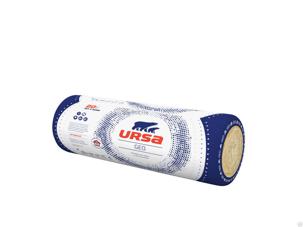 Утеплитель Урса GEO M-11-10000-1200-100 44 (1,2м3-12м2, 11кг/м3)