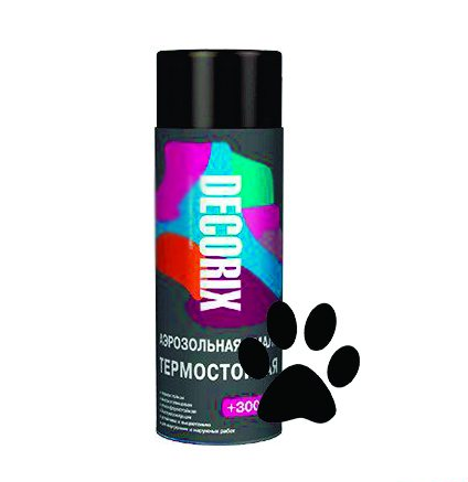 Краска аэроз 520мл термост черная глянц НН701 DECORIX