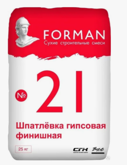 Шпатлевка 25 кг гипсовая финишная Forman 21