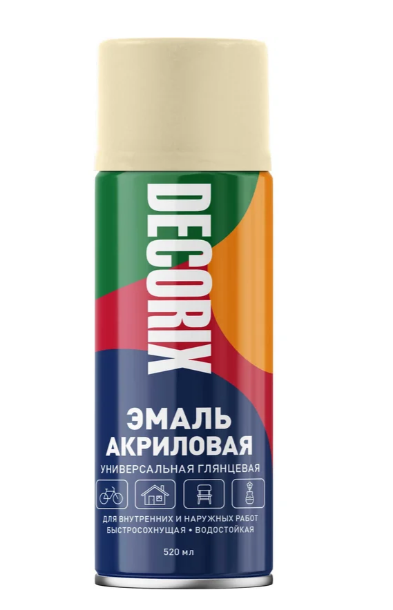 Краска аэроз 520мл универ кремовый А17 DECORIX