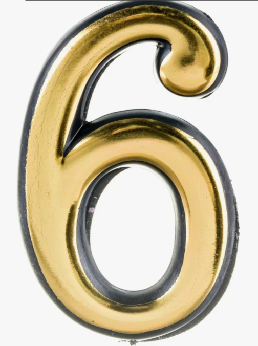 Цифра дверная 6