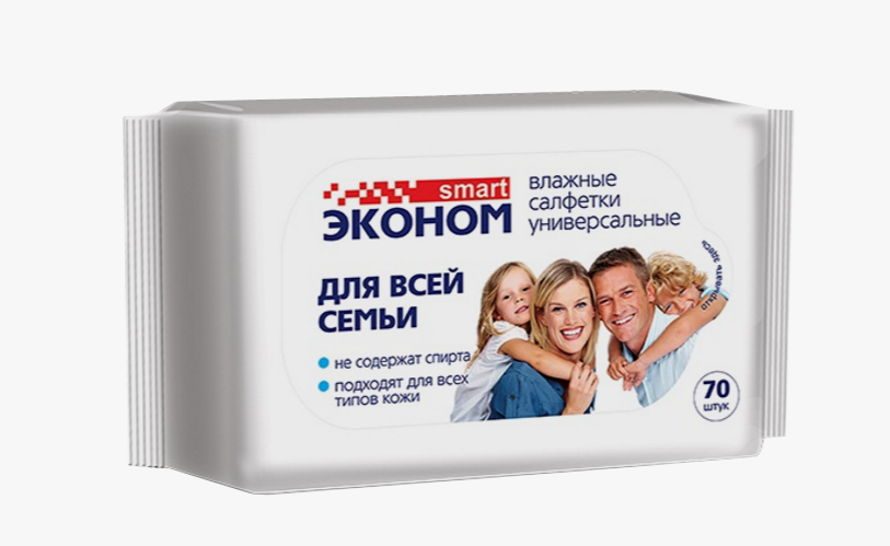 Салфетка влажная 70 шт Эконом