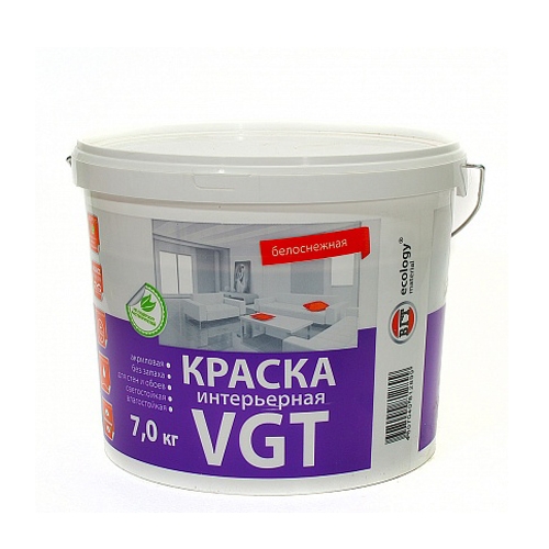 Краска ВД-АК-2180 влаго/интерьерная 7кг белоснеж ВГТ