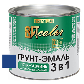 Грунт-эмаль по ржавчине 3в1 1,8 кг синяя ВИТ color