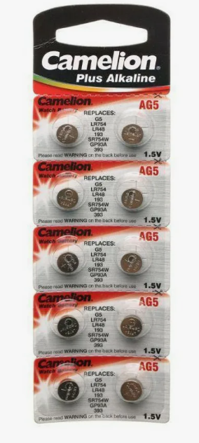 Элемент питания LR48 AG05/393A BL10/LR754  Camelion Alkaline